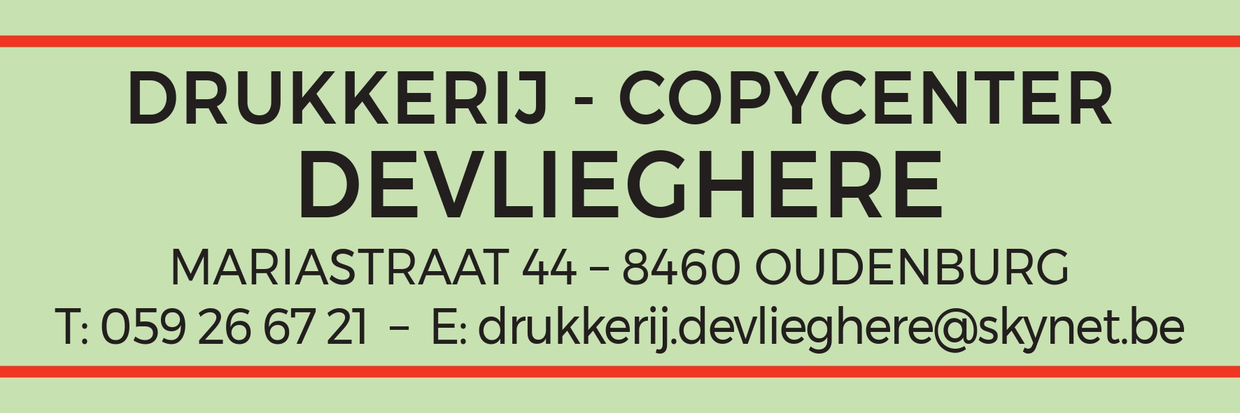 Sponsor Drukkerij Devlieghere